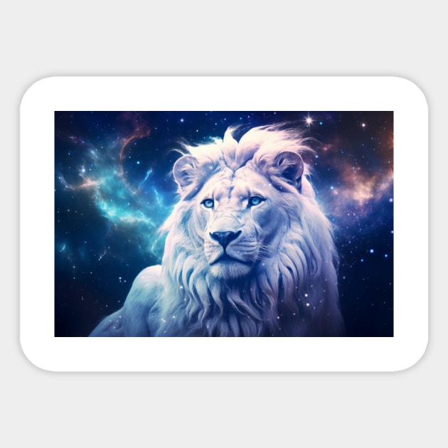 Lion Wild Animal Majestic Wilderness Surrealist Sticker by Cubebox